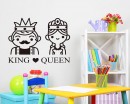King and Queen Customized Name Vinyl Decal
